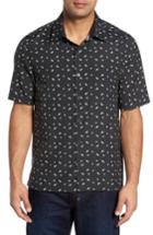 Men's Nat Nast Dice Print Classic Fit Camp Shirt - Black