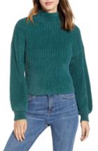 Women's Prima Ribbed Mock Neck Sweater - Green