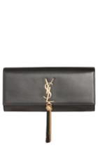 Saint Laurent Kate Calfskin Leather Clutch -