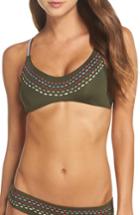 Women's Becca Quest Bikini Top, Size D - Green