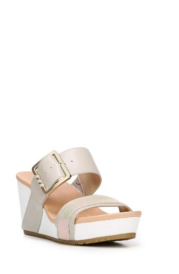 Women's Dr. Scholl's Original Collection Frill Wedge Sandal .5 M - Grey