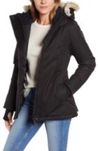 Women's Astrid Hooded Down Parka With Genuine Coyote Fur Trim - Black