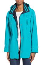Women's Gallery Two-tone Silk Look Anorak - Green