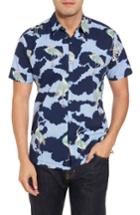 Men's Tori Richard 1000 Cranes Classic Fit Print Sport Shirt - Blue