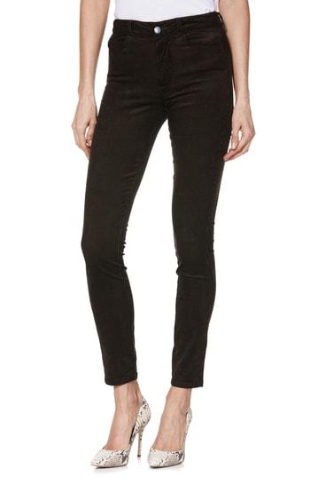 Women's Paige Hoxton High Waist Ultra Skinny Corduroy Pants - Black