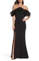 Women's C/meo Collective Immerse Ruffle Halter Gown - Black