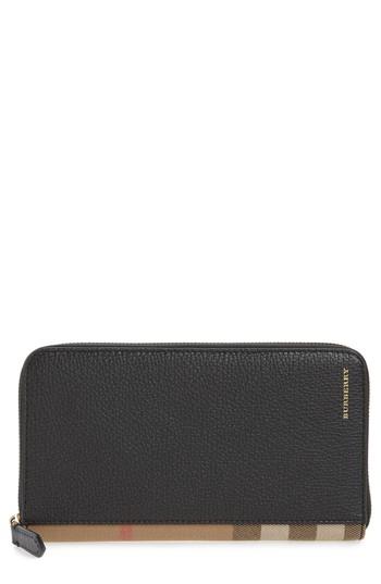 Men's Burberry Renfrew Leather Zip Wallet -