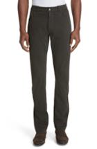 Men's Canali Stretch Cotton Five-pocket Trousers R Eu - Brown