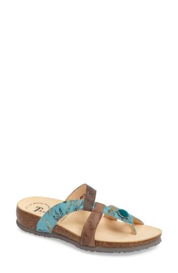Women's Think! 'julia Strappy' Sandal -7.5us / 38eu - Blue/green