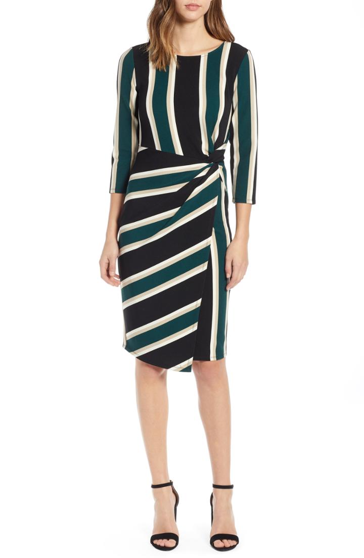 Women's Socialite Side Twist Dress - Green