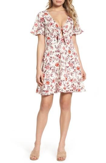 Women's Nsr Tie Front Dress - Ivory