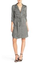 Women's French Connection Woven Shirtdress - Green