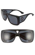 Women's Moschino 58mm Flat Top Sunglasses - Matte Black
