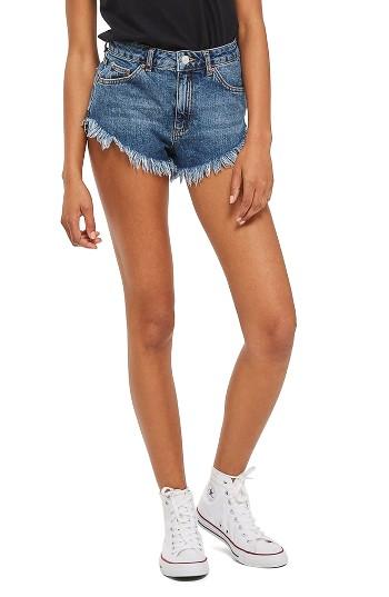 Women's Topshop Kiri Denim Shorts Us (fits Like 2-4) - Blue