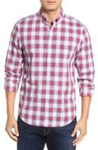 Men's Vineyard Vines Murray Bucklin Point Slim Fit Plaid Sport Shirt, Size - Red