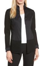 Women's Ming Wang Woven & Knit Jacket - Black