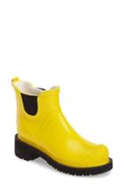 Women's Ilse Jacobsen Hornbaek 'rub 47' Short Waterproof Rain Boot Eu - Yellow