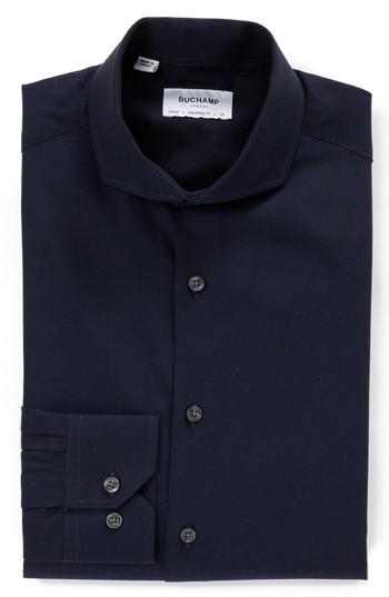 Men's Duchamp Trim Fit Solid Dress Shirt .5 - 32/33 - Blue