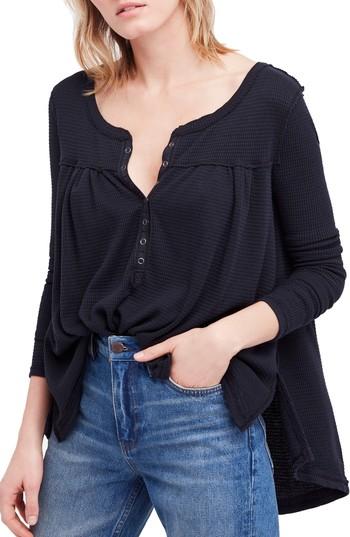 Women's Free People We The Free Kai Henley - Black