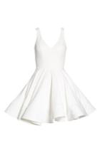 Women's Ieena For Mac Duggal Double V-neck Fit & Flare Party Dress - Ivory