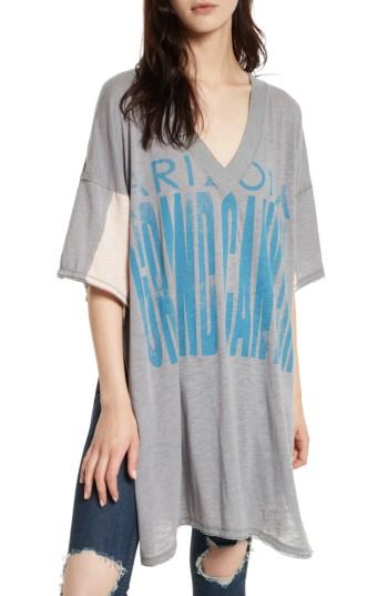 Women's Free People City Slicker Oversize Tunic - Grey