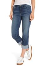 Women's Nydj Dayla Wide Cuff Stretch Capri Jeans - Blue