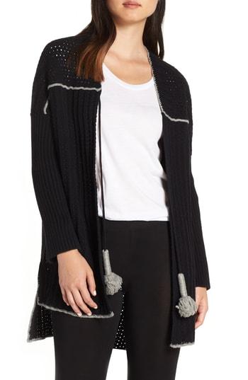 Women's Ugg Aysha High/low Cardigan Sweater - Black