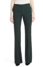Women's Theory Demitria 2 Flare Leg Stretch Wool Pants - Green