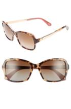 Women's Kate Spade New York Annjanette 55mm Polarized Sunglasses - Havana Pink