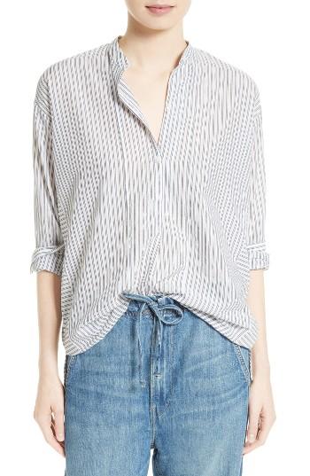 Women's Vince Ticking Stripe Cotton Shirt