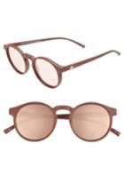 Women's Le Specs Teen Spirit Deaux 50mm Round Sunglasses - Matte Shiraz