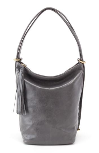 Hobo Blaze Convertible Leather Shoulder Bag - Grey