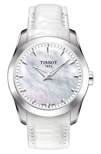 Women's Tissot Couturier Leather Strap Watch, 33mm