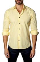 Men's Jared Lang Trim Fit Print Sport Shirt - Yellow