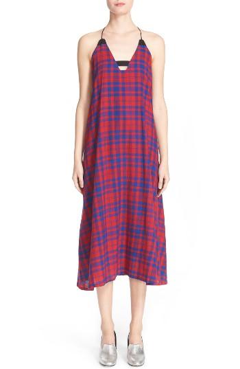 Women's Rachel Comey Opata Cotton Plaid Midi Dress