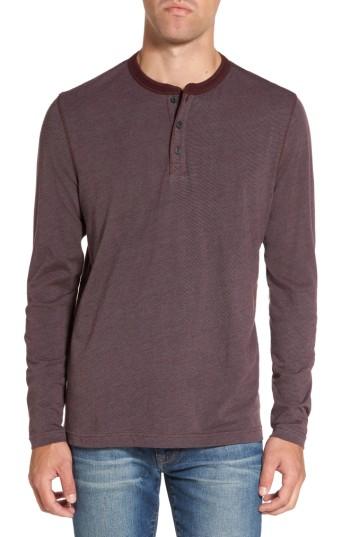 Men's Nordstrom Men's Shop Stripe Henley - Burgundy