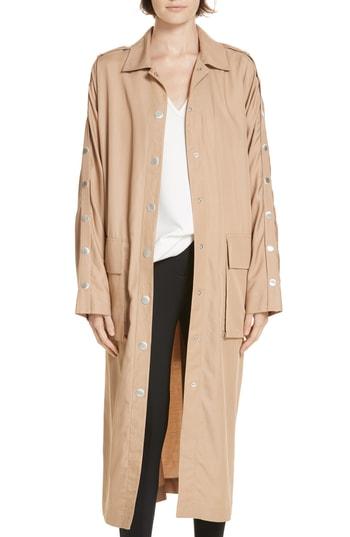 Women's Tibi Snap Detail Trench Coat, Size - Brown