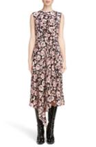 Women's Kenzo Print Silk Handkerchief Hem Dress Us / 38 Fr - Pink