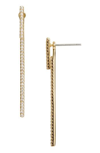 Women's Nordstrom Double Pave Linear Long Ear Jacket Earrings