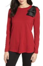 Women's Halogen Bow Shoulder Ponte Top, Size - Red