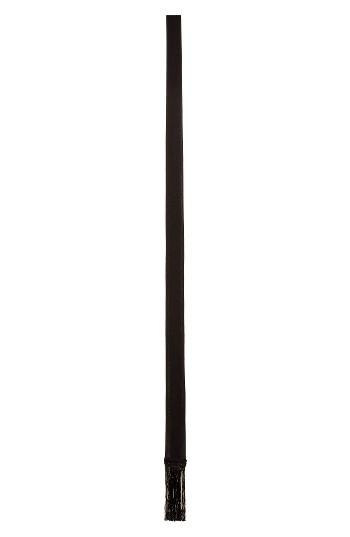 Women's St. John Collection Fringe Knit Skinny Scarf, Size - Black