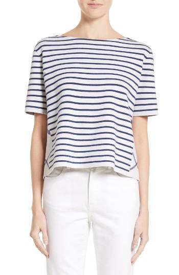 Women's Burberry River Piave Stripe Wool Blend Tee