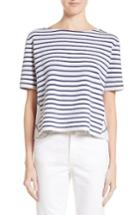 Women's Burberry River Piave Stripe Wool Blend Tee