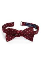 Men's The Tie Bar Mini Skull & Crossbones Silk Bow Tie, Size - Burgundy