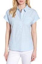 Women's Vineyard Vines Gingham Prepster Popover Blouse - Blue