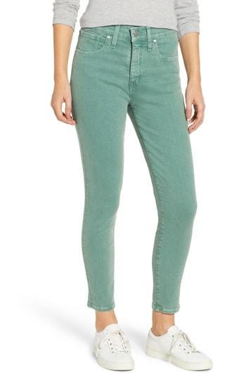 Petite Women's Caslon Sierra High Waist Ankle Skinny Pants P - Green
