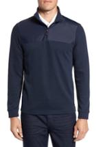 Men's Boss C-piceno Quarter Zip Fleece Pullover - Blue