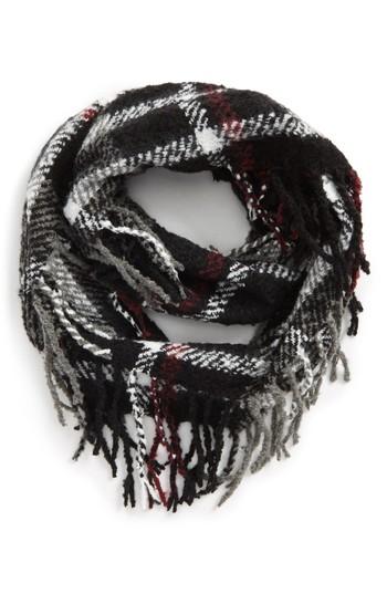 Women's Accessory Collective Fringe Plaid Infinity Scarf