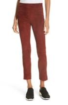 Women's Vince Stretch Suede Ankle Pants - Red