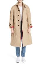 Women's Undercover Wrinkle Effect Cotton Coat - Beige